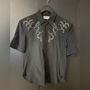 SAINT LAURENT WESTERN METAL DESIGN BUTTON DOWN
